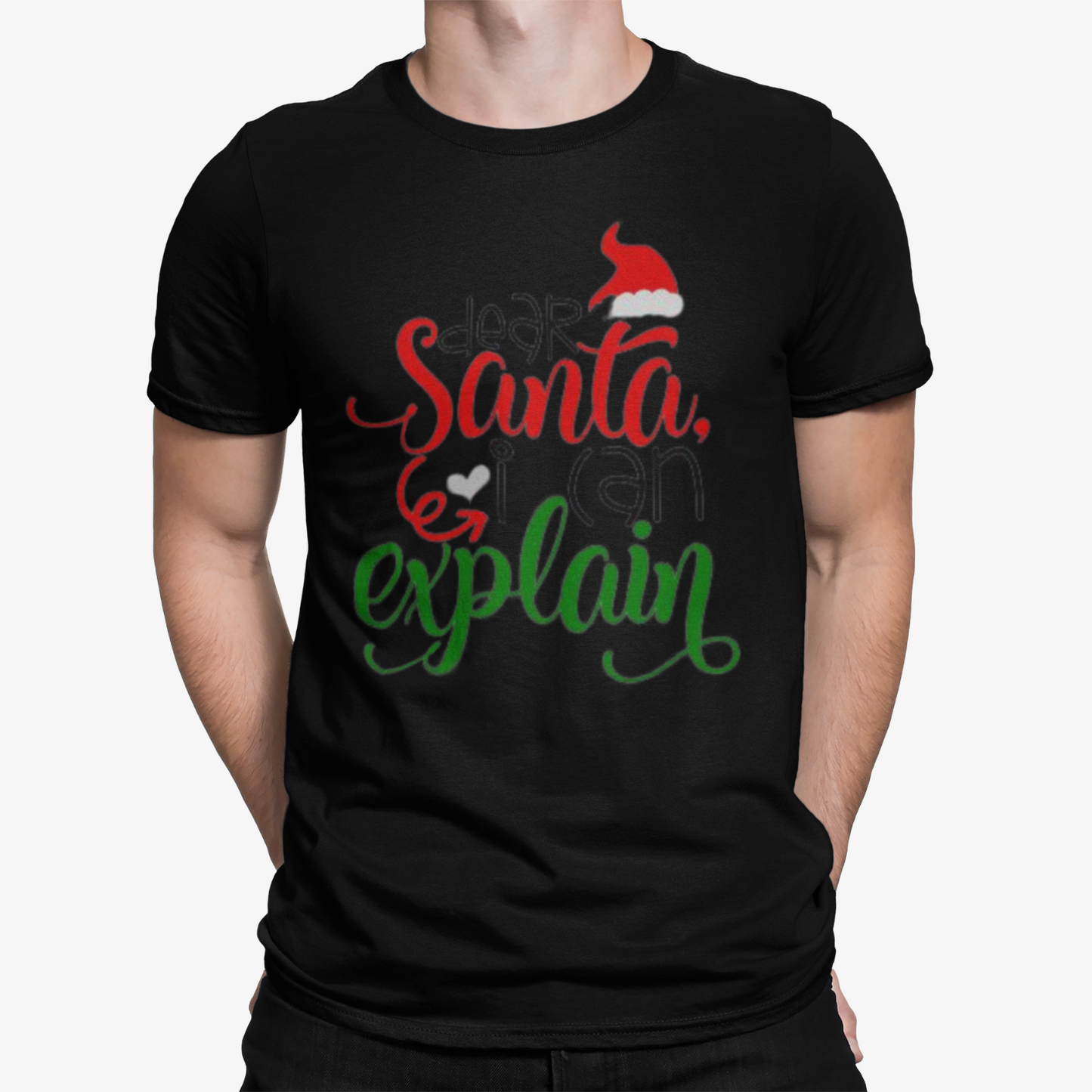 Santa I can Explain T-Shirt - Xmas Christmas Movie Comedy Funny Retro Cool