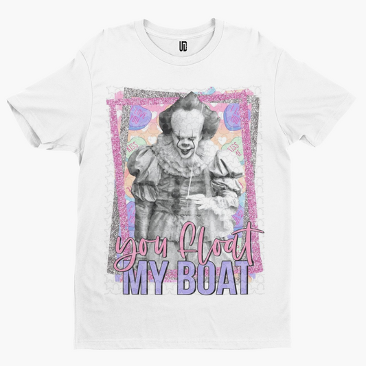 Pennywise Float My Boat T-Shirt -Funny Valentines Day Cool Love Retro Film Gift