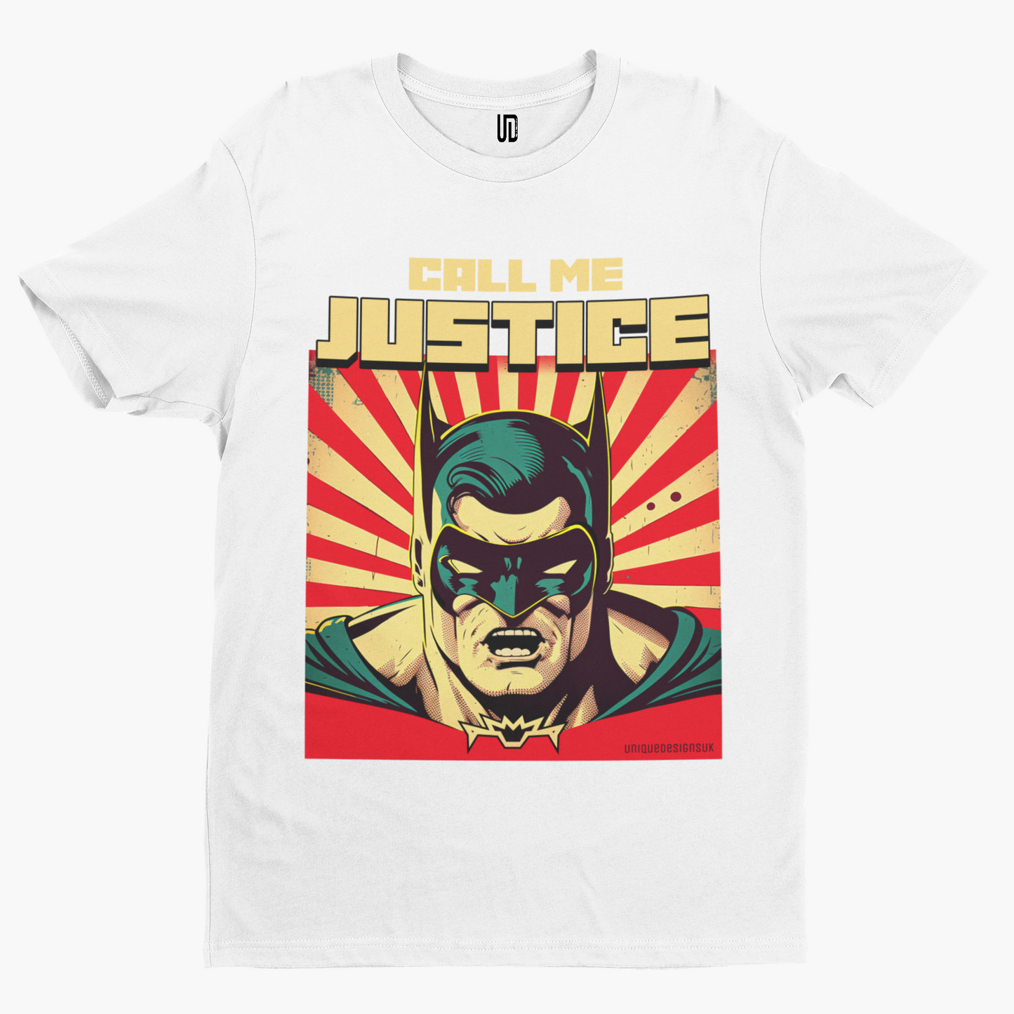 Call Me Justice T-Shirt - Cool Funny Retro Movie Film TV Adult Comedy Super Hero