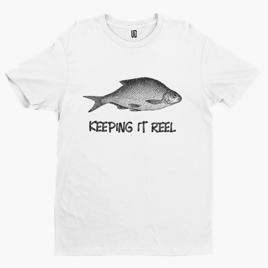 Keeping It Reel T-Shirt -Comedy Funny Gift Father Dad Fishing Cartoon Adult