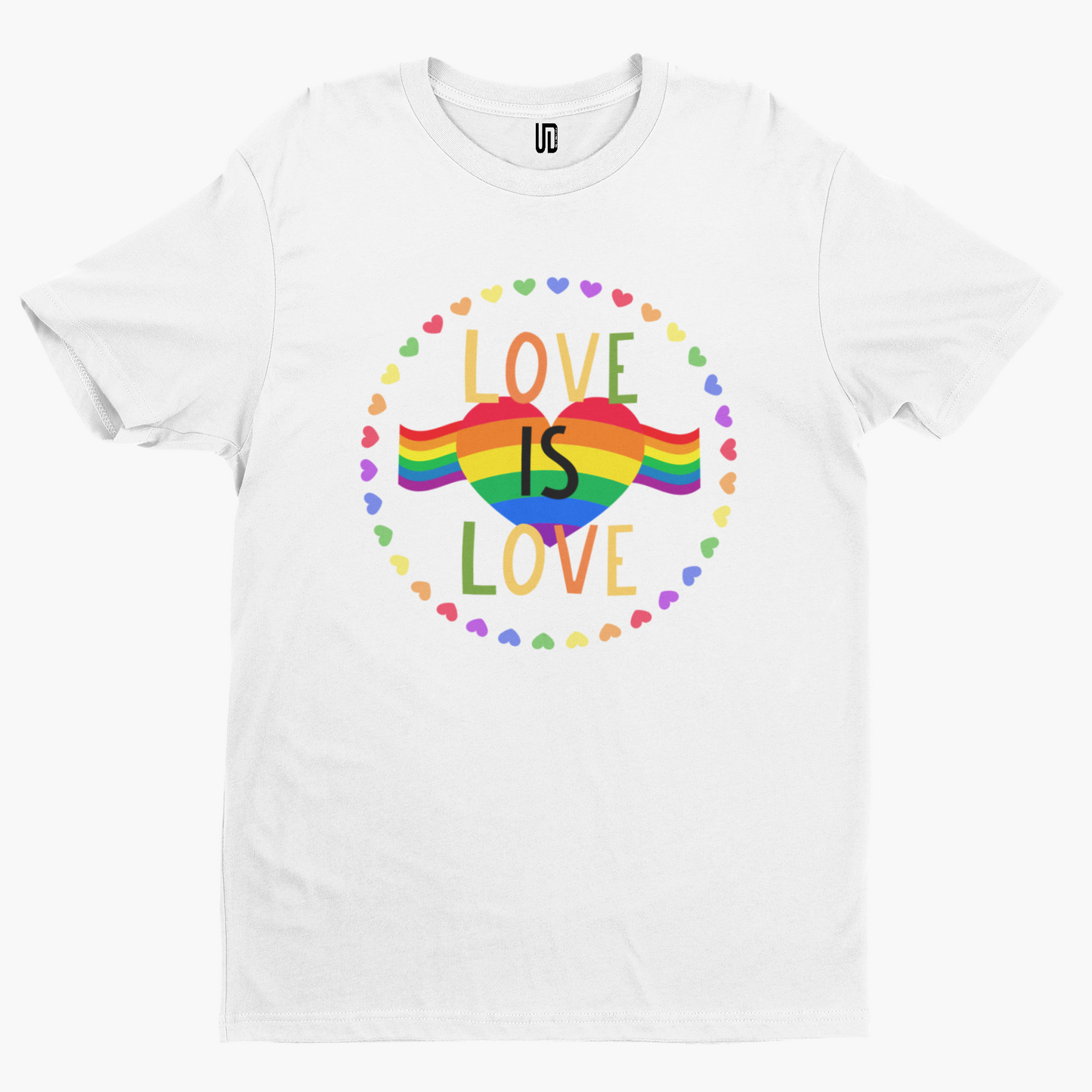 Love Is Love Round T-Shirt - Gay LGBTQ Pride Rainbow Festival Positivity