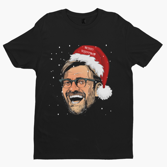 Merry Kloppmas T-Shirt - Funny Liverpool Football Sport Christmas Comedy Scouse