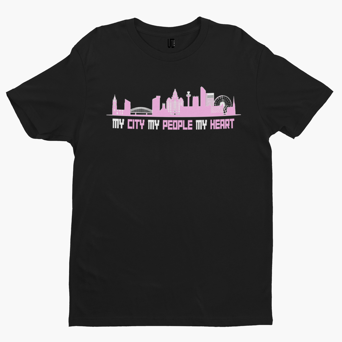 My City My People Pink T-Shirt - Unique Designs UK Scouse Meme Collection Liverpool