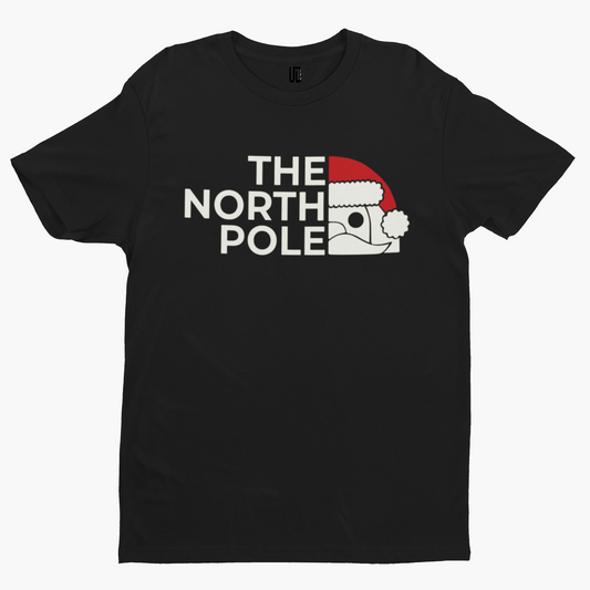 The North Pole T-Shirt - TV Santa North Face Comedy Christmas Xmas Funny