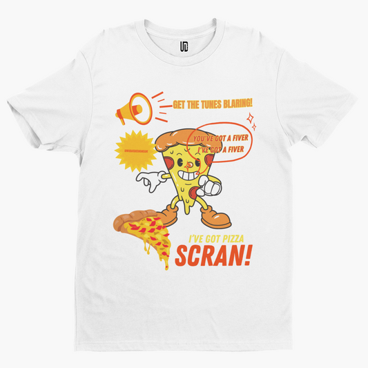 Pizza Scran T-Shirt - Unique Designs UK Scouse Meme Collection Liverpool