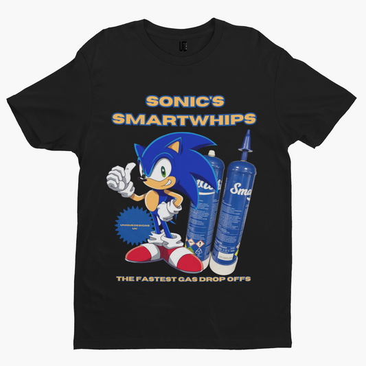 Sonic's Smartwhips T-Shirt - Unique Designs UK Scouse Meme Collection Liverpool