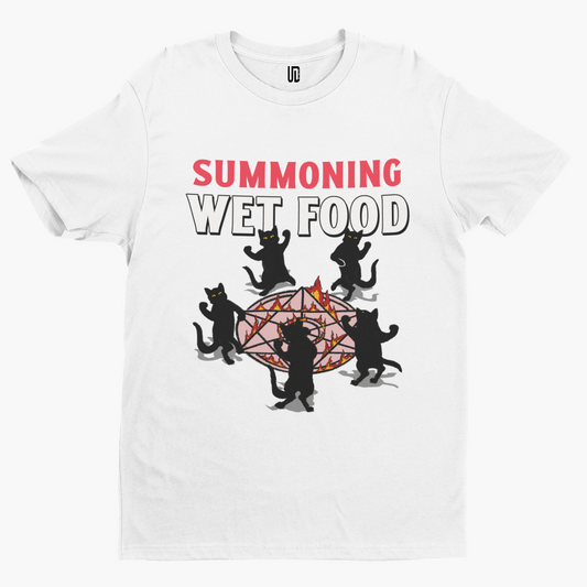 Summoning Wet Food T-Shirt - Cat Funny Cartoon Adult Humour Comedy TV Film