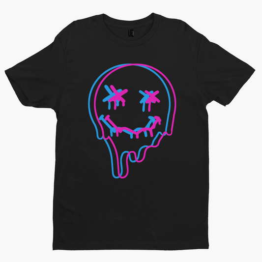 Trippy Smile T-Shirt - Unique Designs UK Festival Techno Music