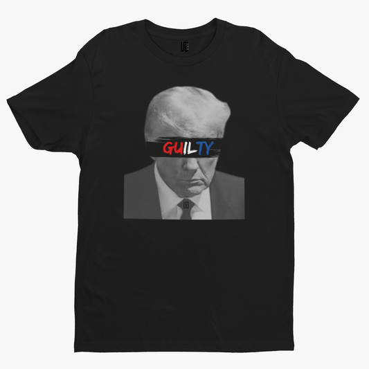 Trump Guilty Mugshot T-Shirt -Funny Politics USA 2024 Biden Election Donald