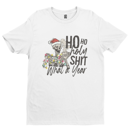 What A Shit Year T-Shirt - Christmas Xmas Funny Adult Santa