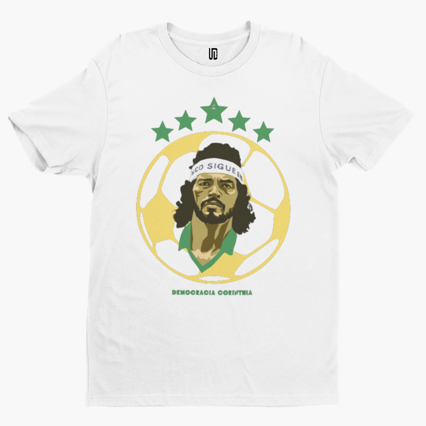 Socrates Democracia Corinthia T-Shirt - Football Soccer Retro Classic World Cup