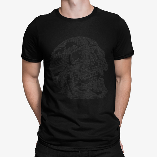 Skull Waves T-Shirt- Unique Cool Skull Head Rock