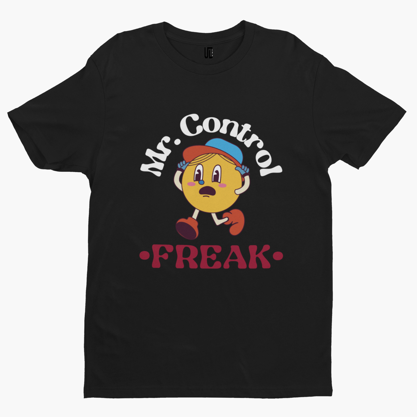 Mr Control Freak T-Shirt - Men Funny Retro Cool TV Film Comedy Adult Cartoon