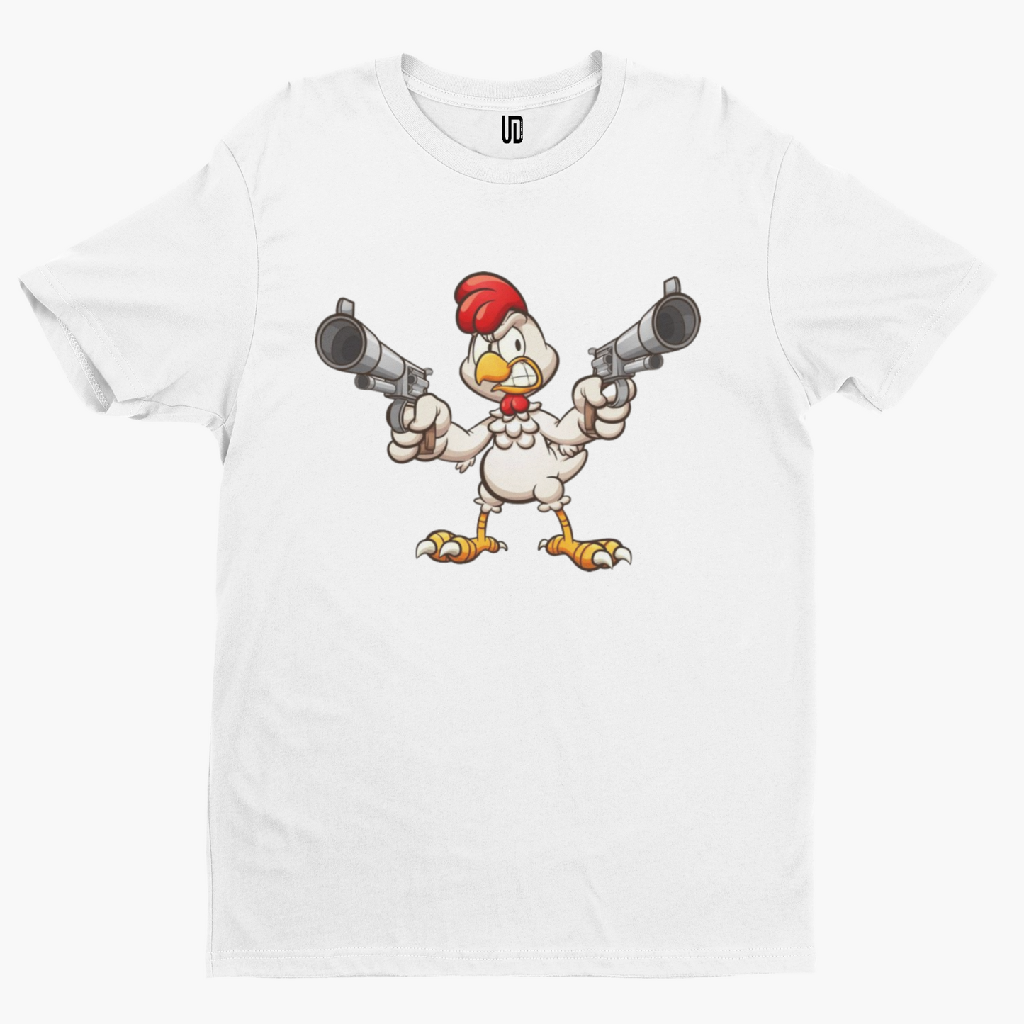 Chicken Guns T-Shirt -Comedy Funny Gift Film Movie TV Novelty Cartoon Grenade