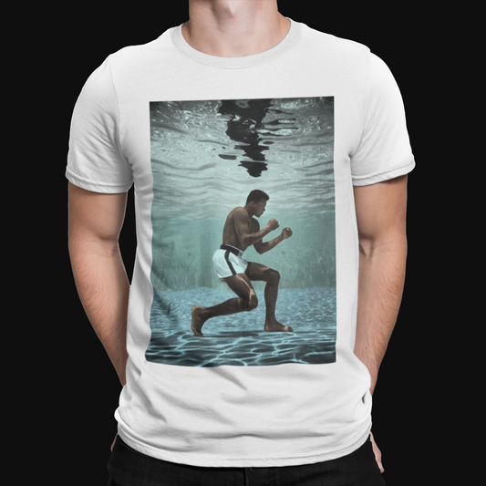 Muhammed Ali Underwater T-Shirt - Cassius Clay - Boxing - Sport - Retro - Design