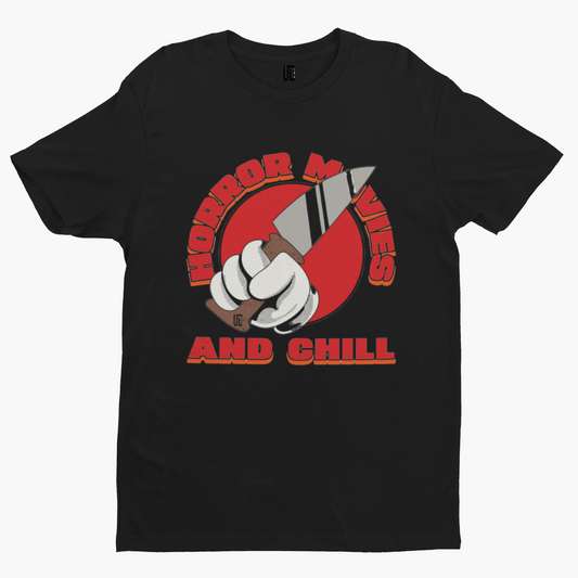 Horror Movies And Chill T-Shirt - Film TV Funny Art Horror Halloween Scream Saw