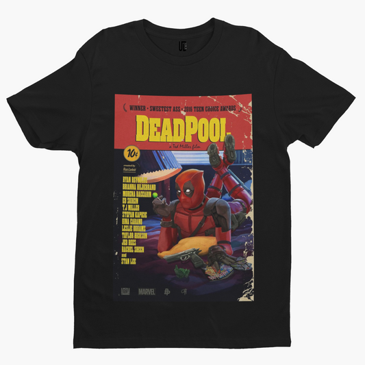 Deadpool Pulp Fiction T-Shirt - Retro - Film -Movie  -80s - Cool - Gift - Action