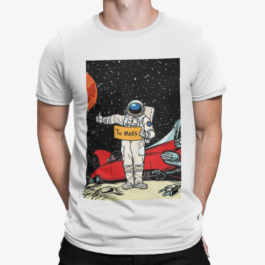 Spaceman To Mars T-Shirt -  Funny Retro Cool Gift Space