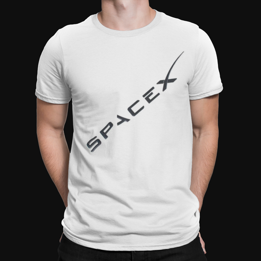 Black SpaceX T-Shirt - Cool - America - Science - Geek - Big Bang -Space - Tesla