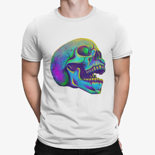 Skull Colour HD T-Shirt - Cool Retro Designer Casual Hipster Film TV Funny