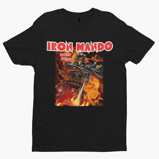 Iron Mando T-Shirt - Retro Sci Fi Film TV Cool Vintage Star Empire Movie Bobba