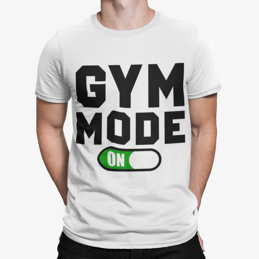 Gym Mode T-Shirt -Gym Sport Weights Arnie Retro Men Cool Training Animal