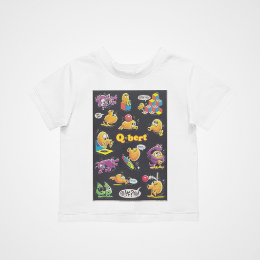 Q-Bert T-Shirt - Cool Retro Casual  Kids Children Gamer
