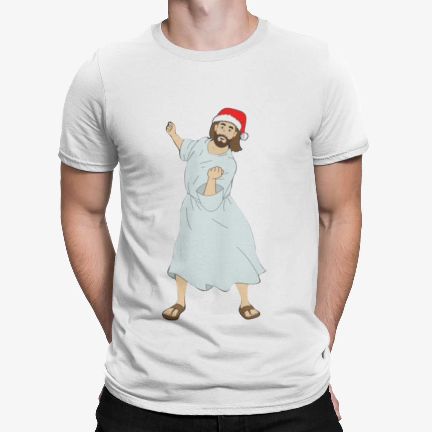 Jesus Dancing T-Shirt -Xmas Christmas Movie Comedy Funny Retro Birthday Santa