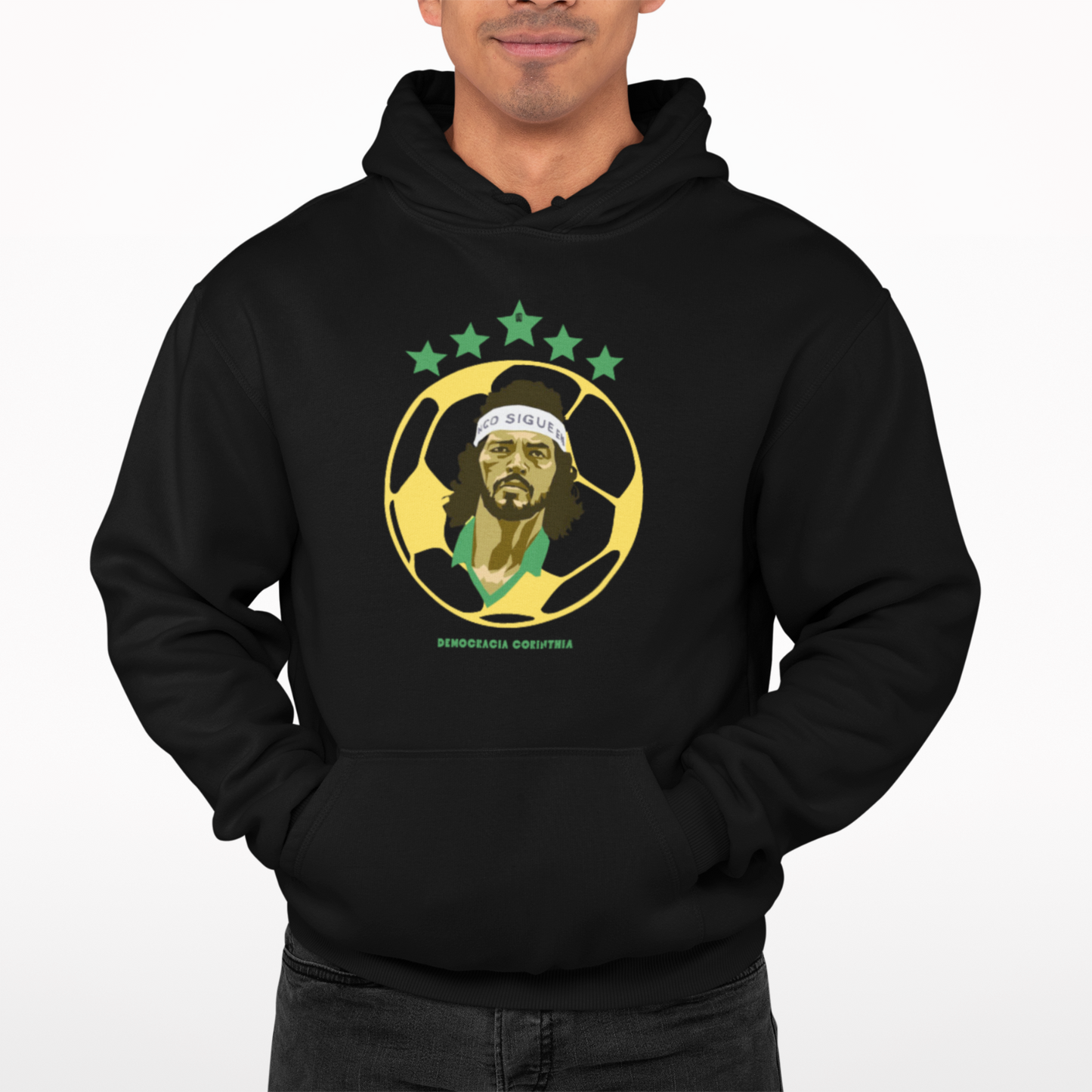 Socrates Democracia Corinthia Hoodie - Football Soccer Retro Classic World Cup