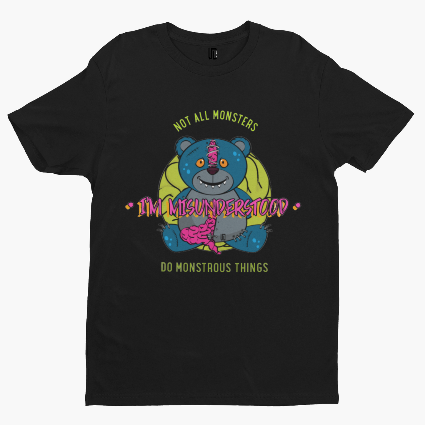 Misunderstood Monster T-Shirt - Cool Trippy Zombie Film Funny Teddy Bear