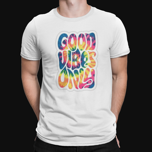 Good Vibes Only T-Shirt - Retro - Cool - Music - Slogan - Singer - Top - Rave