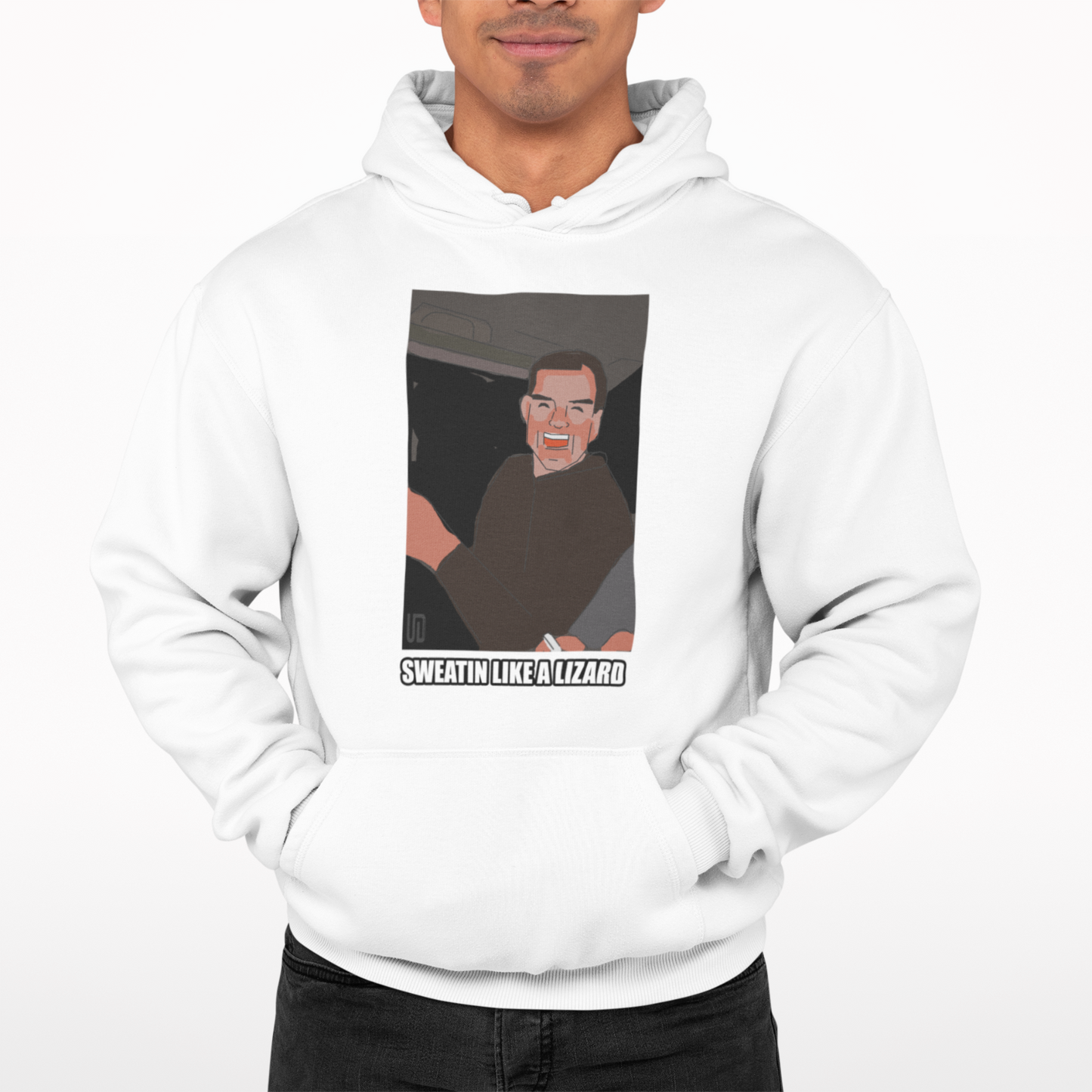 Sweatin' Lizard Hoodie - Unique Designs UK Scouse Meme Collection Liverpool