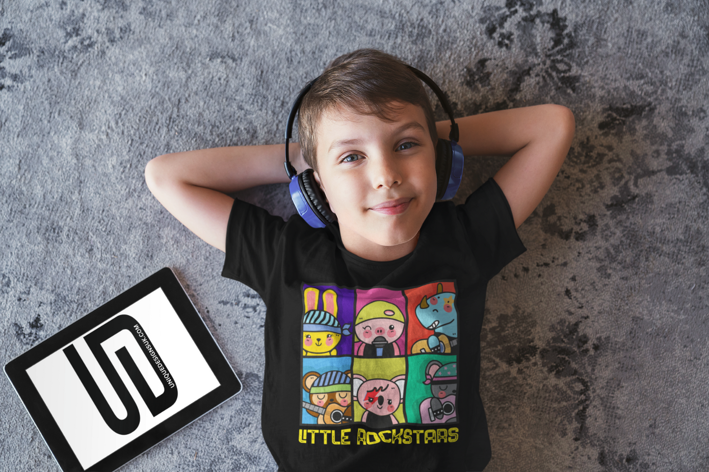 Little Rockstars T-Shirt - Retro Cartoon TV Film Funny Children Rock UK