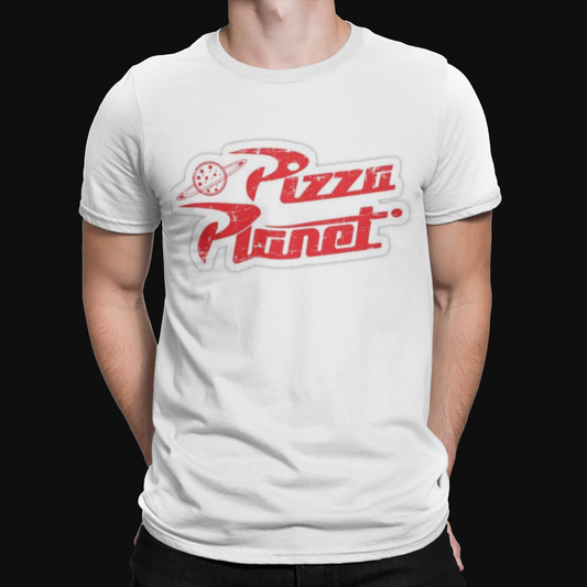 Pizza Planet T-Shirt - Retro - Cartoon - Film - Movie - TV - Toy - Cool