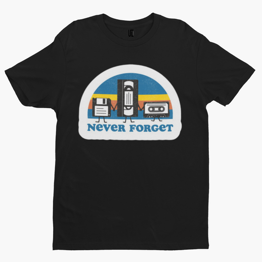 Never Forget Players T-Shirt -Casette Comedy Funny Film Gift Film Movie TV Music