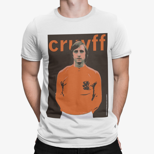 Cruyff Poster T-Shirt - Football Soccer Sport Iconic England Euro Gazza