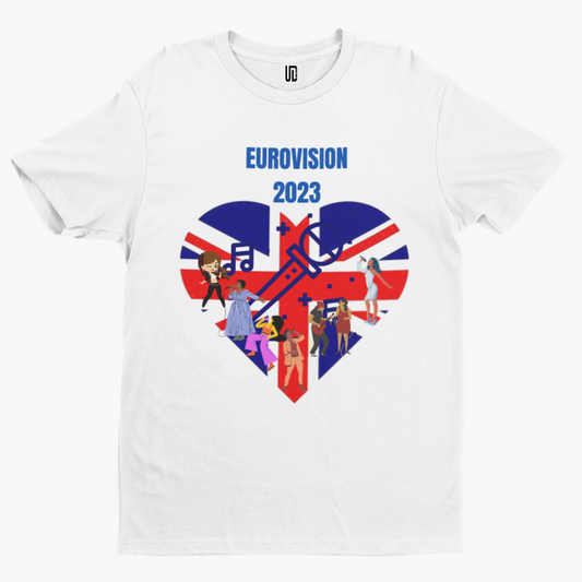 Eurovision Heart T-Shirt - Euro Contest Singers UK Liverpool Ukraine