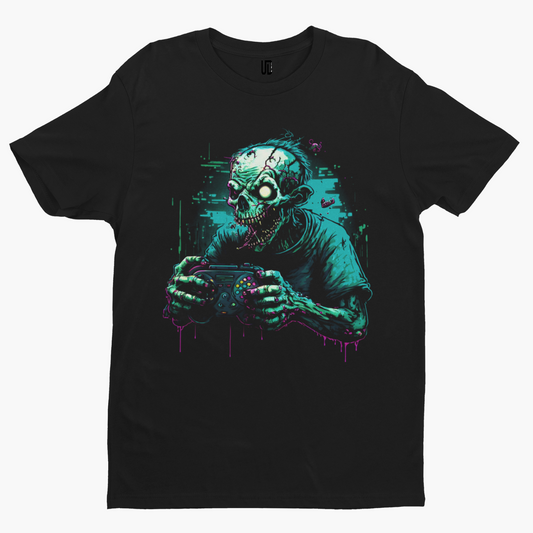 Zombie Gamer T-Shirt - Cool Gamer Funny Retro Game Space Arcade Movie TV Nerd