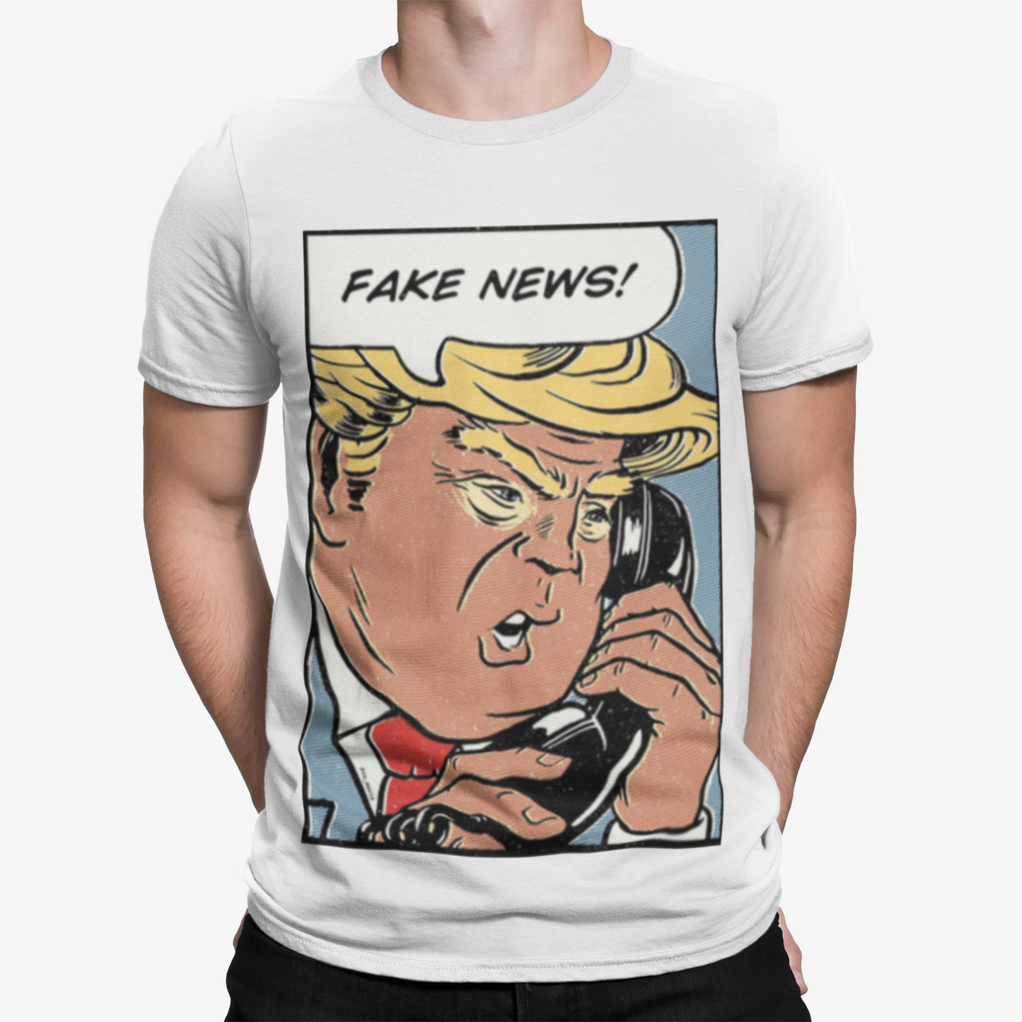 Donald Trump Fake T-Shirt - Funny Politics Rocky Boxing USA Retro News Election