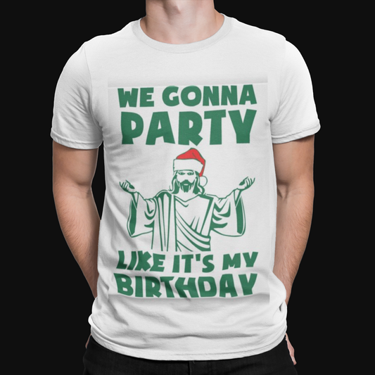 Jesus Birthday T-Shirt - Funny Christmas Gift Cool Xmas Retro Top Tee Designer