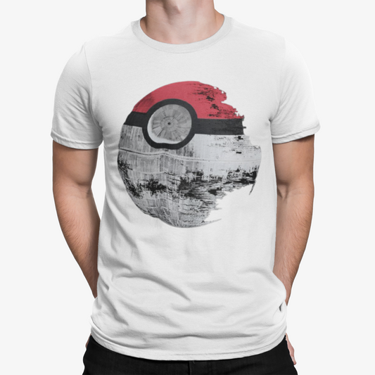 Death Star Pokemon T-Shirt - Cool Love Retro Funny Film Gift Star Film Movie TV