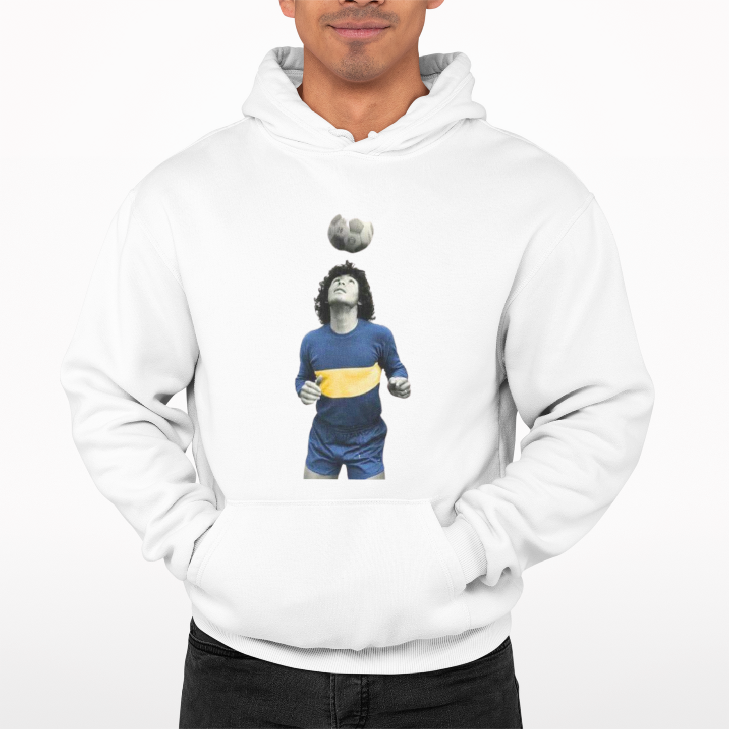 Maradona Header Hoodie - Football - Sport - Iconic - Diego - Legend - World Cup