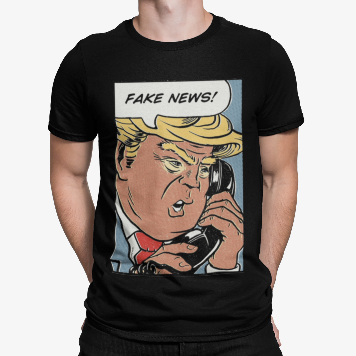 Donald Trump Fake T-Shirt - Funny Politics Rocky Boxing USA Retro News Election