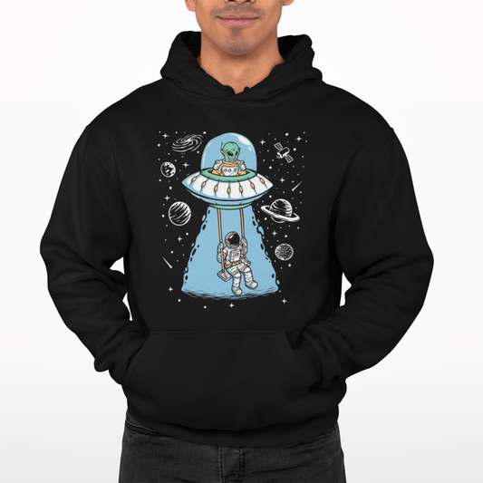 Spaceman Swings Hoodie- Alien Funny Retro Cool Film Movie Gift  Space