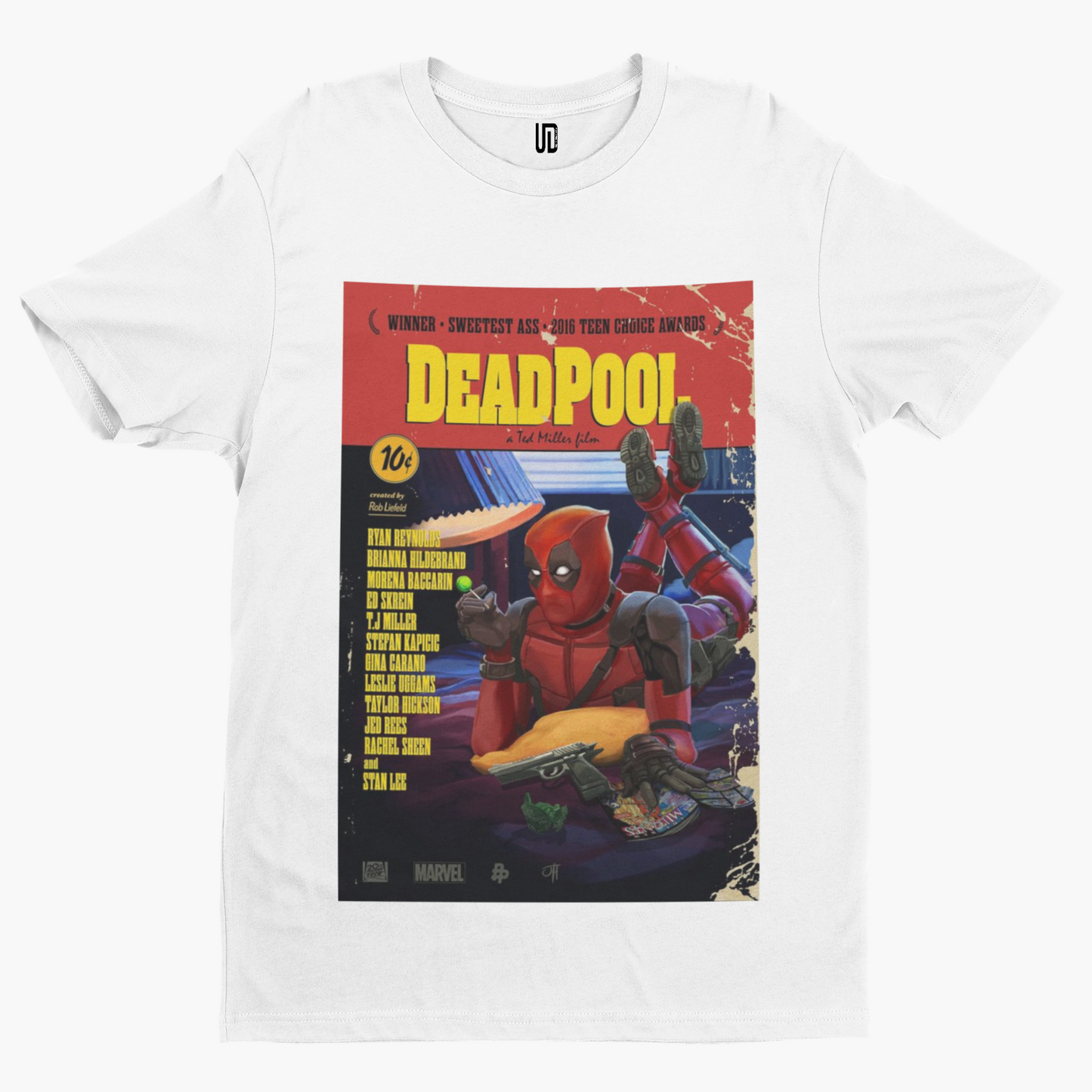 Deadpool Pulp Fiction T-Shirt - Retro - Film -Movie  -80s - Cool - Gift - Action