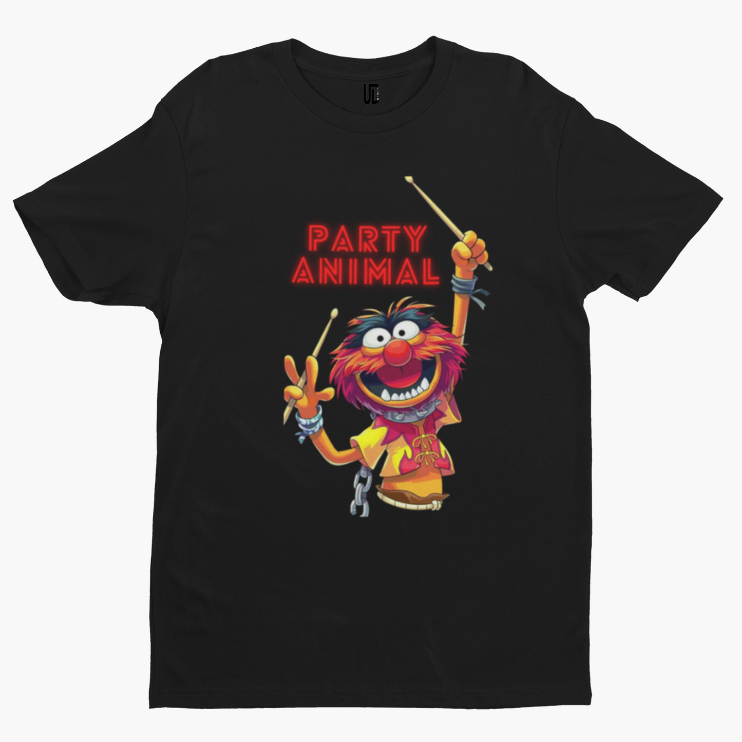 Party Animal T-Shirt - Muppets Band Funny Retro Cool Drums Drummer Cartoon