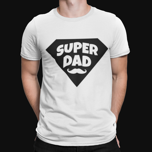 Super Dad T-Shirt - Funny Cool Retro Film TV Comedy Horror Casual FATHERS DAY