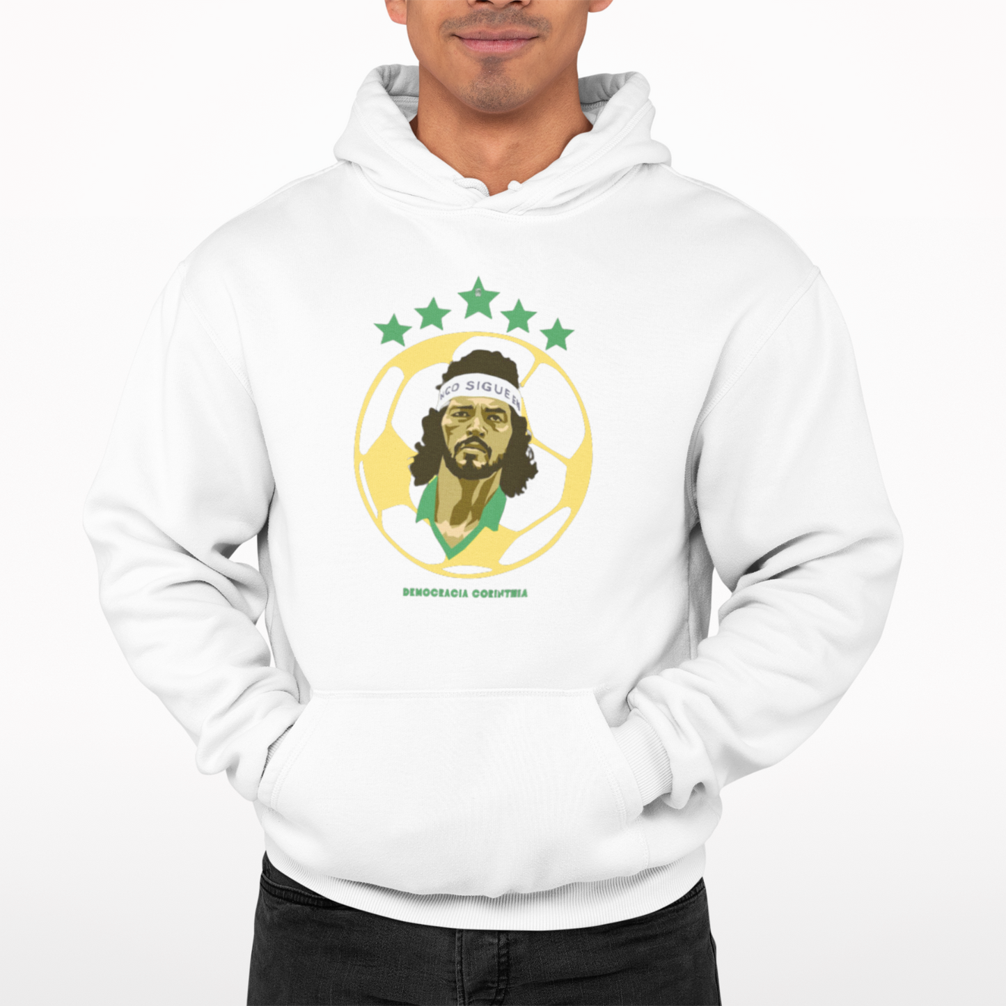 Socrates Democracia Corinthia Hoodie - Football Soccer Retro Classic World Cup