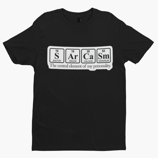 Sarcasm Elements T-Shirt - Adult Xmas Funny Comedy Retro UK Sarcastic