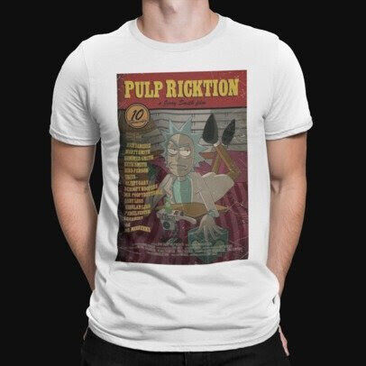 Pulp Ricktion T-Shirt - TV- Retro - Funny - Hipster - Rick And Morty - Sci Fi